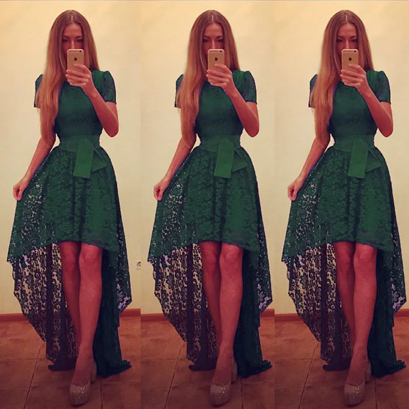 Ladies party dress summer dark green high temperament party dating high waist dress Ladies party dress summer dark green high temperament party dating high waist dress