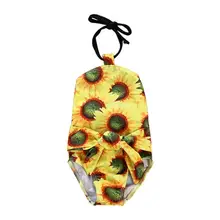 Лето г.; цельный купальник с принтом для маленьких девочек; летняя пляжная одежда без рукавов; купальный костюм для маленьких девочек