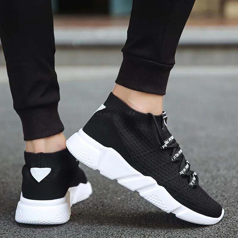 

New Male large size Fashion Comfortable Casual Mens Boots High quality Lightweight Breathable mesh Hombre Cheap Adulto Sneakers