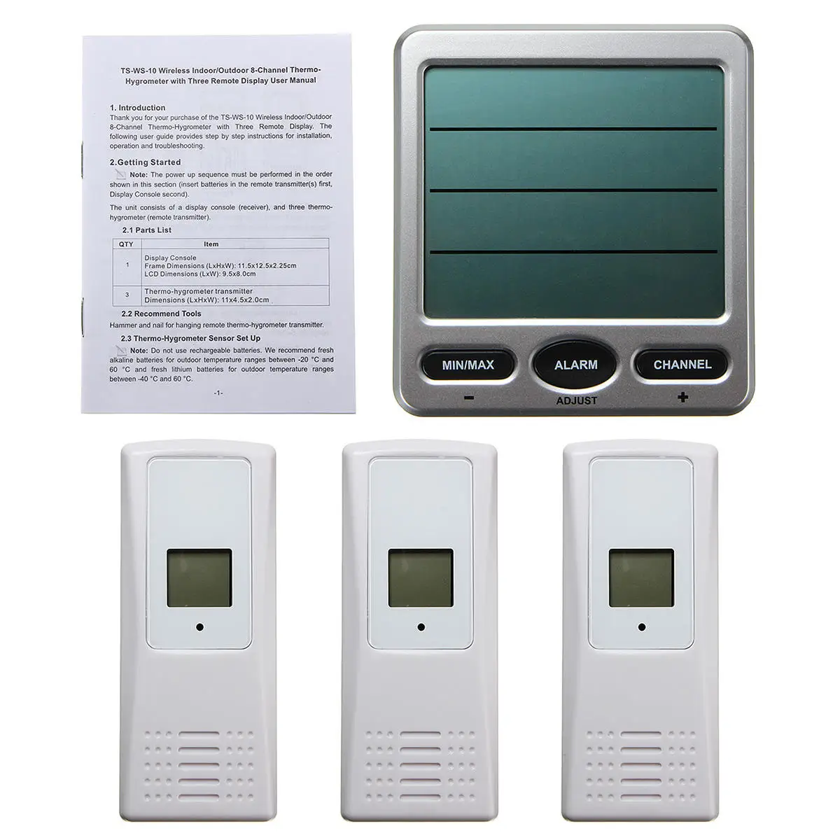 

Multifunction Digital LCD Indoor Outdoor Weather Station Wireless Electronic Thermometer Hygrometer Humidity Temperature Meter