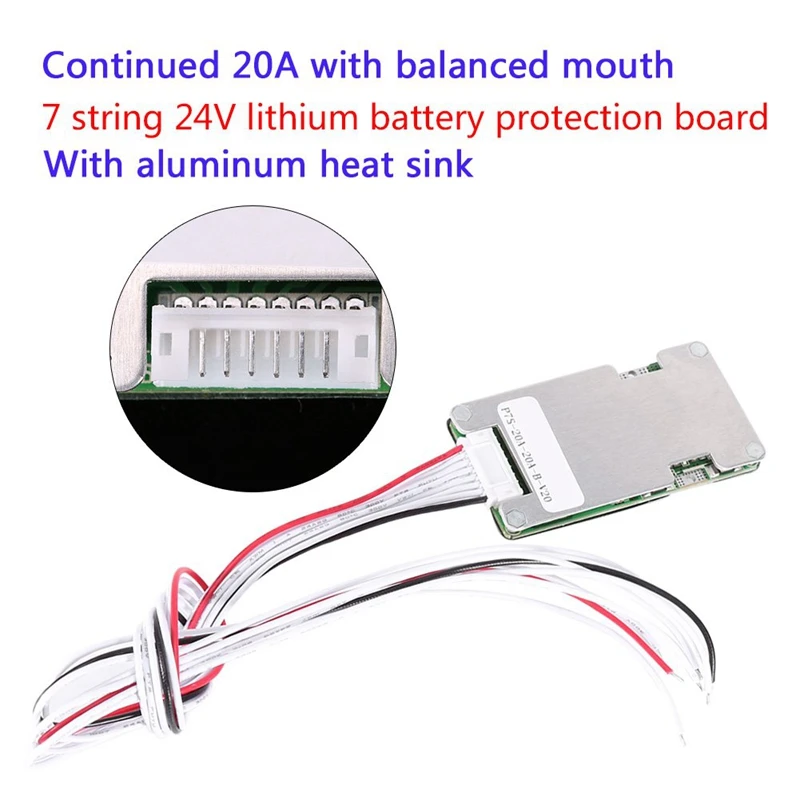 7S 24V 20A литий ионная Lifepo4 18650 батарея Bms Pcb Pcm Защитная плата с балансом для