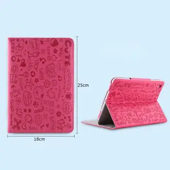 

Cartoon Pattern PU Leather 360 Degree Rotation Case Smart Tablet Cover Pad Stand 9.7 inch for iPad