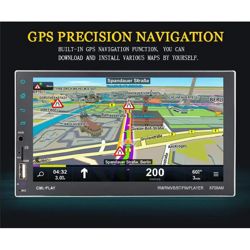  7 ''auto Stereo MP5 Player 2 Din Auto Radio FM Bluetooth Touchscreen Android 8.0 TF USB Auto Video 