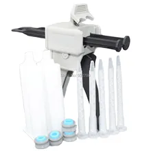 Пистолет клеевой 50 мл 1:1 2:1 картридж-Диспенсер+ 5 шт. полимерный статический миксер смешивающий сопло+ 2 шт. 2-часть AB Клей картридж трубка