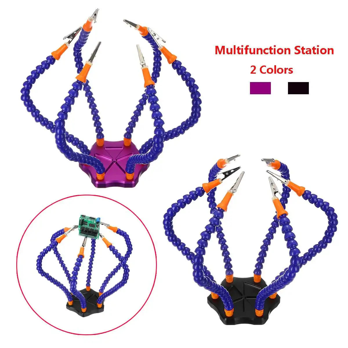 

Helping Hand Third Hands Multi Soldering Tool with 6pcs Flexible Arms for for PCB Board Soldering Assembly Repair Station