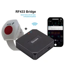 Botão sos wifi para idosos rf 433mhz, panic botão de emergência alarme fio de relógio para idosos android ios app