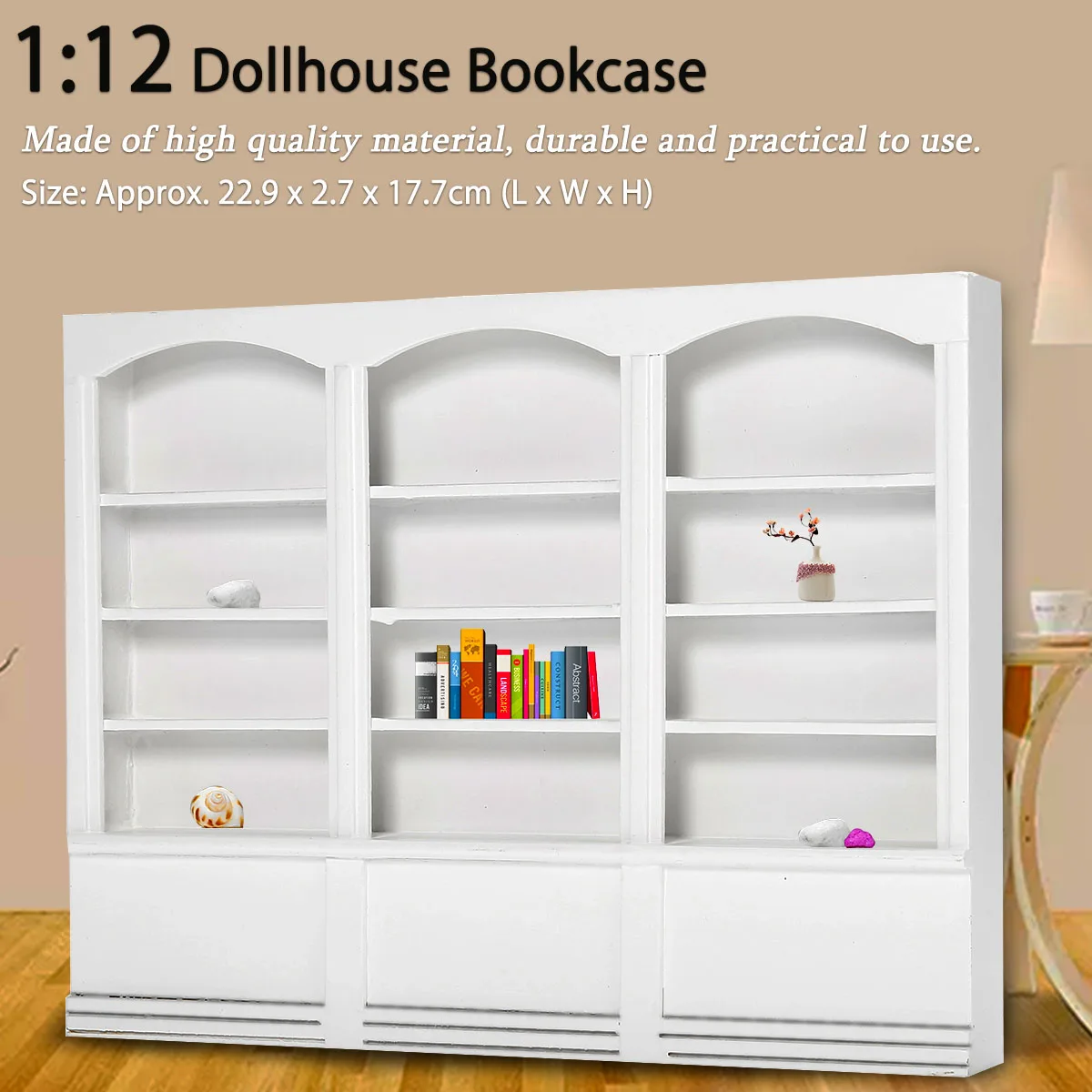 1 12 Multifunction Bookcase Dollhouse Miniature Furniture Kitchen