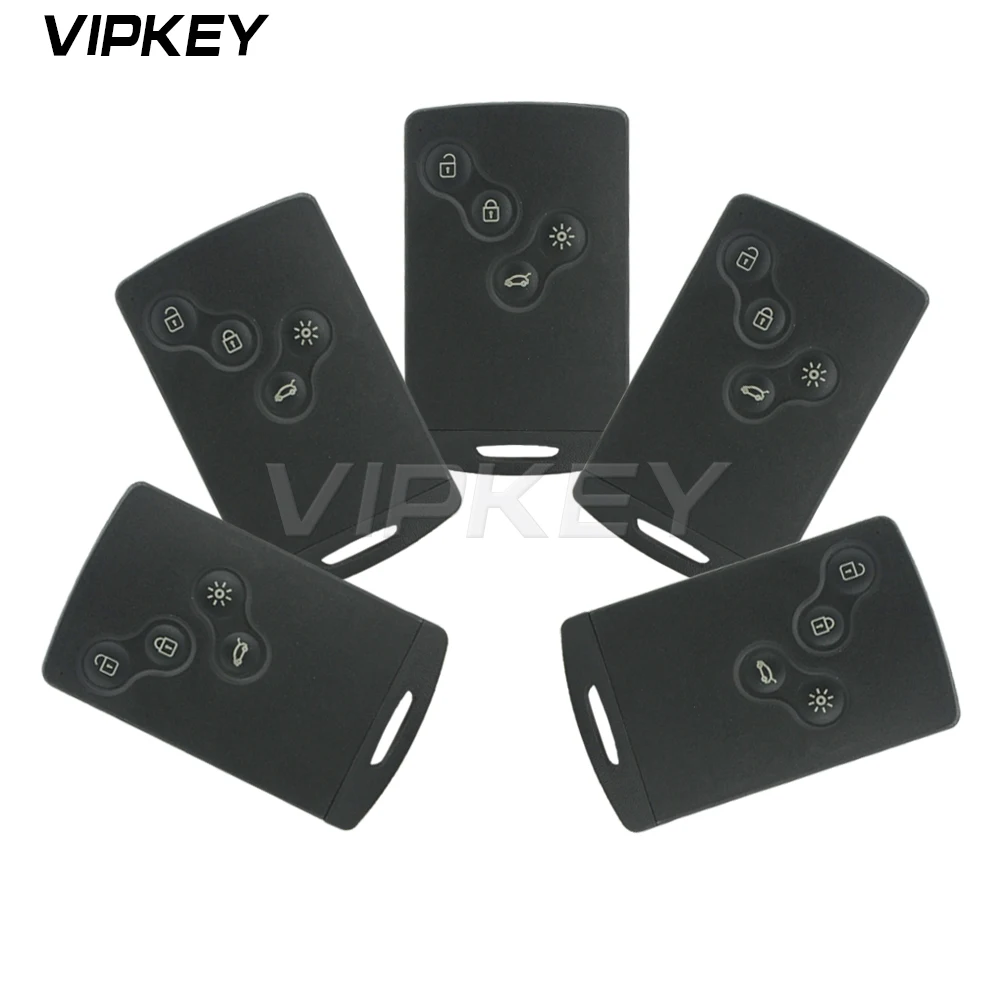 

Remotekey 5pcs Smart key card 4 button PCF7952 one button start 433mhz for Renault Megane III Laguna III Megane 3 Laguna 3