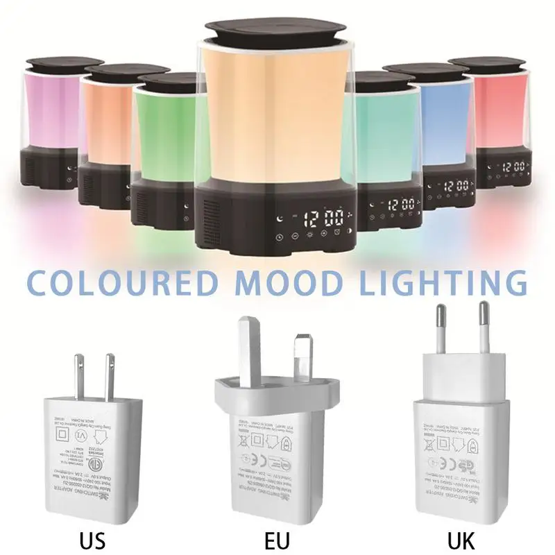 

3 IN 1 12/24H Formart Alarm Clock Humidifier Coloured Mood Lighting Tool