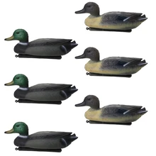 6 pièces PE 3D leurre de canard réaliste leurre flottant avec quille Wildfowler chasse leurre de pêche pour les activités de plein air