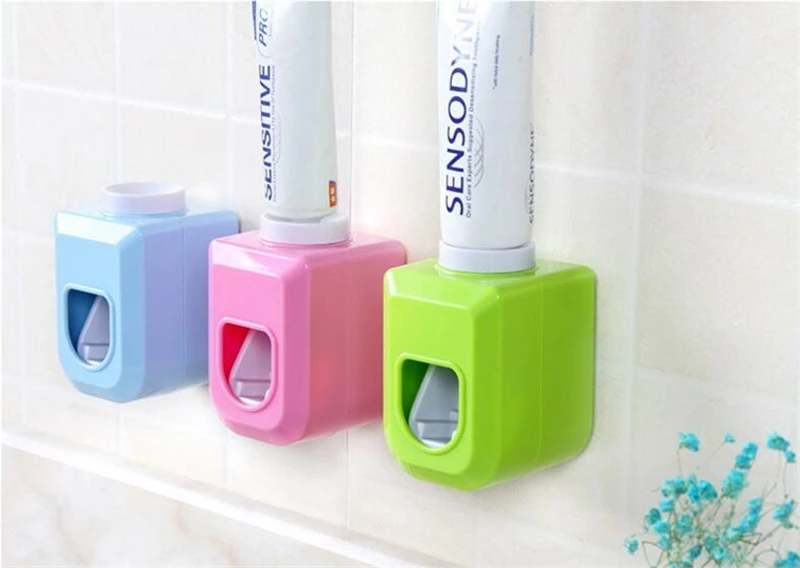 

1Pc New Hands Free Automatic Squeezer Toothpaste Dispenser Squeeze Out Wall Mount Bathroom Accessories 4 Colors