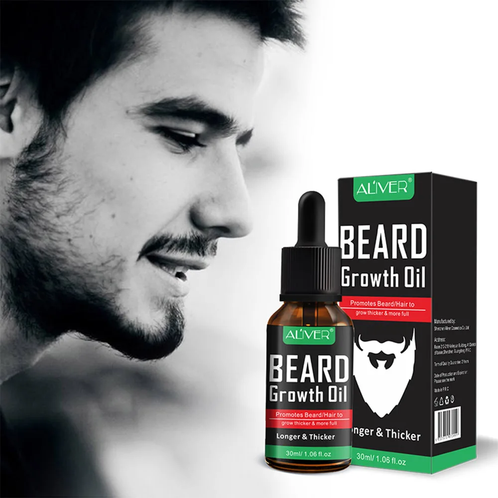 ALIVER для мужчин борода Усилитель роста питание для лица усы растут борода формирование инструмент средства ухода за бородой продукт 30 мл