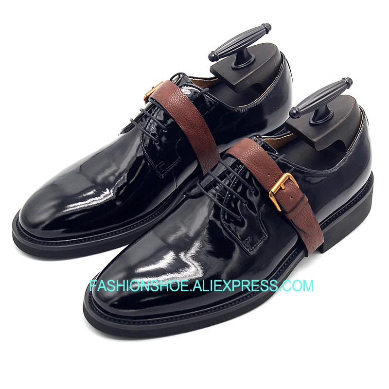 

2018 Top Quality Men Derby Shoes Flat heel Buckle Formal Business Dress Shoes for men