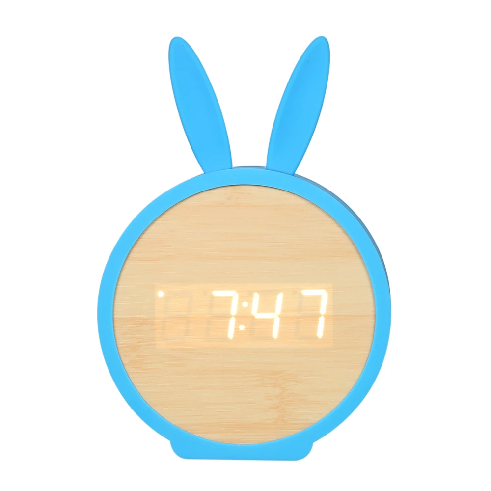 

Wooden Led Digital Alarm Clock Usb & Battery Temperature Sounds Control Clock Modern Led Display Desktop Digital Table Clocks
