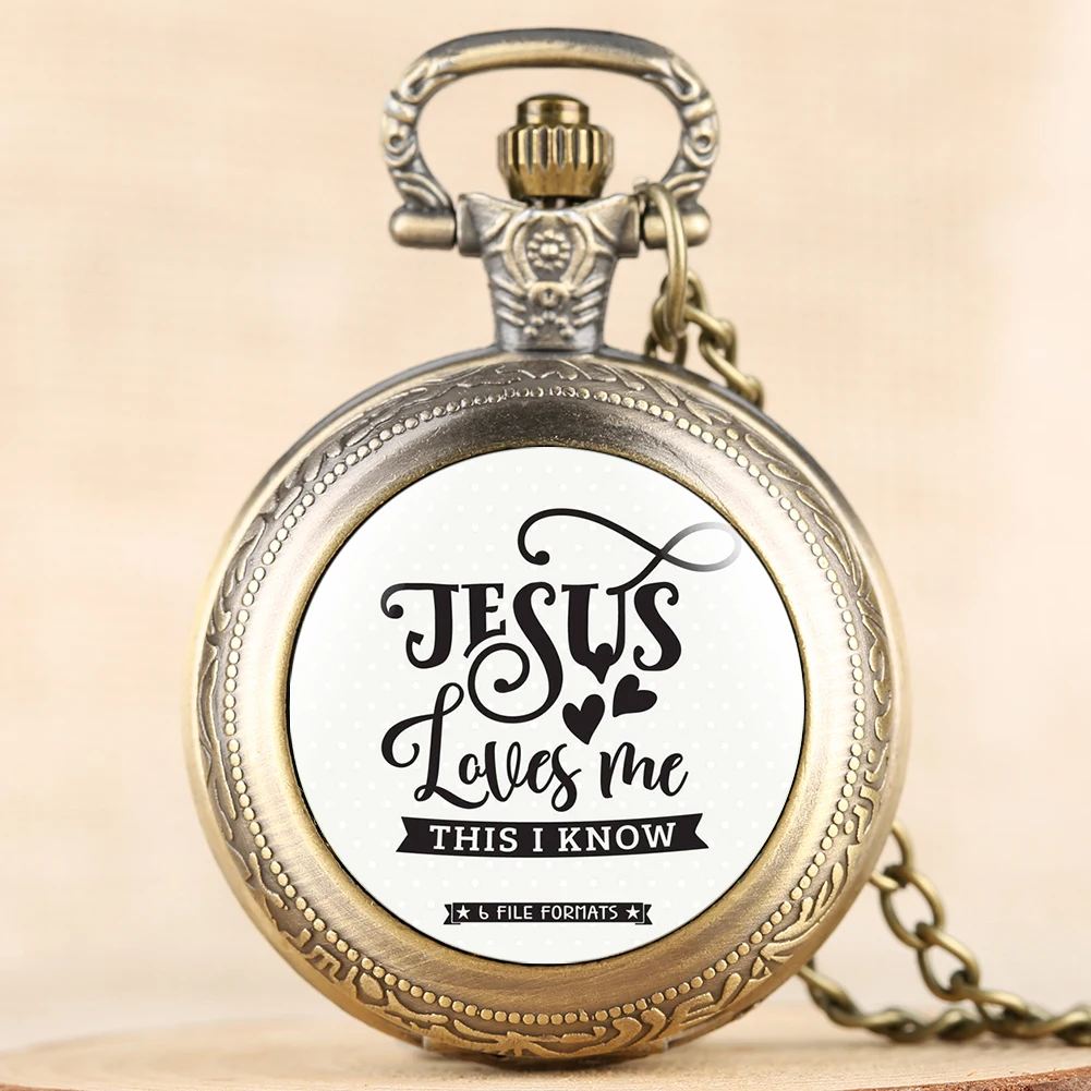 Новое поступление карманные часы Иисус любовь меня серии Карманные часы ожерелье кулон часы мужской женский подарки дропшиппинг