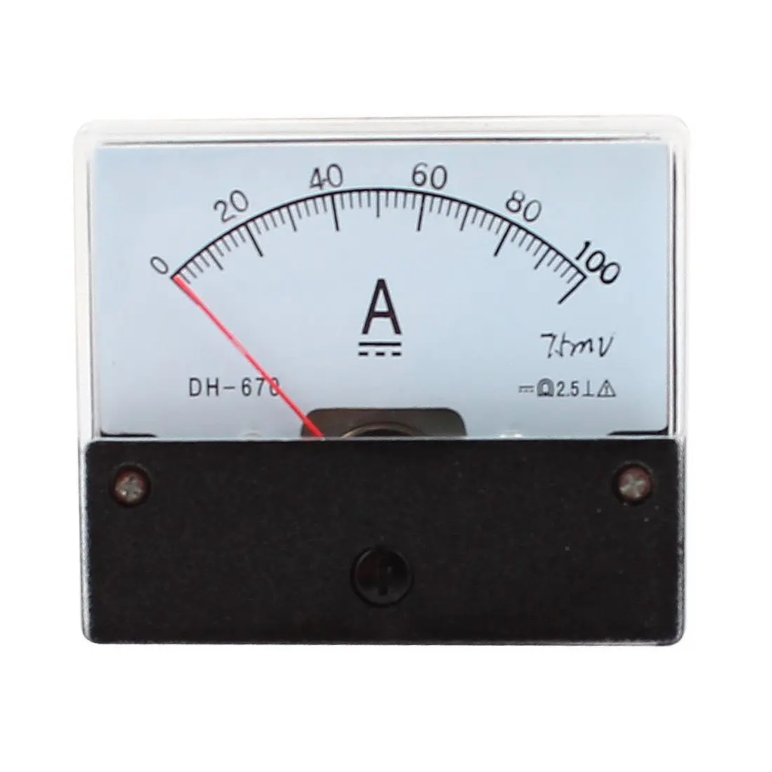 BHTS DC 100A Analog Panel Ampere Current Counter Ammeter Meter DH 670
