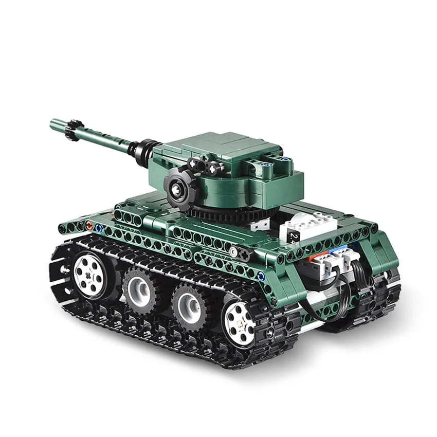 Крутой 313 шт RC Танк Строительный блок Набор с 2 моторов пульт дистанционного