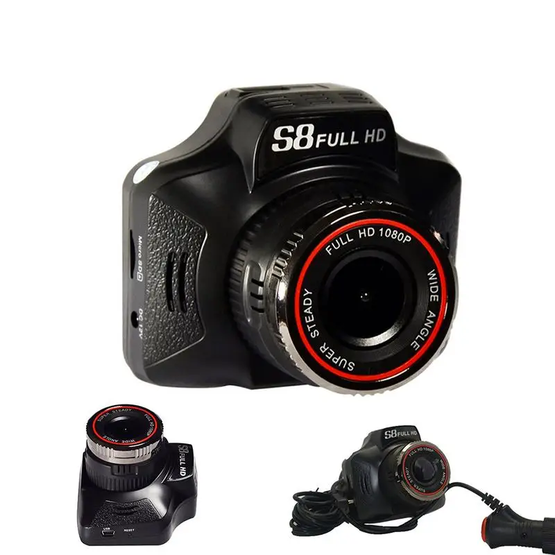 

2 In 1 720P 3inch 140 Degree Driving Recorder Car Radar Detector Car Charger Night Vision G-sensor Mobile Speed Meter