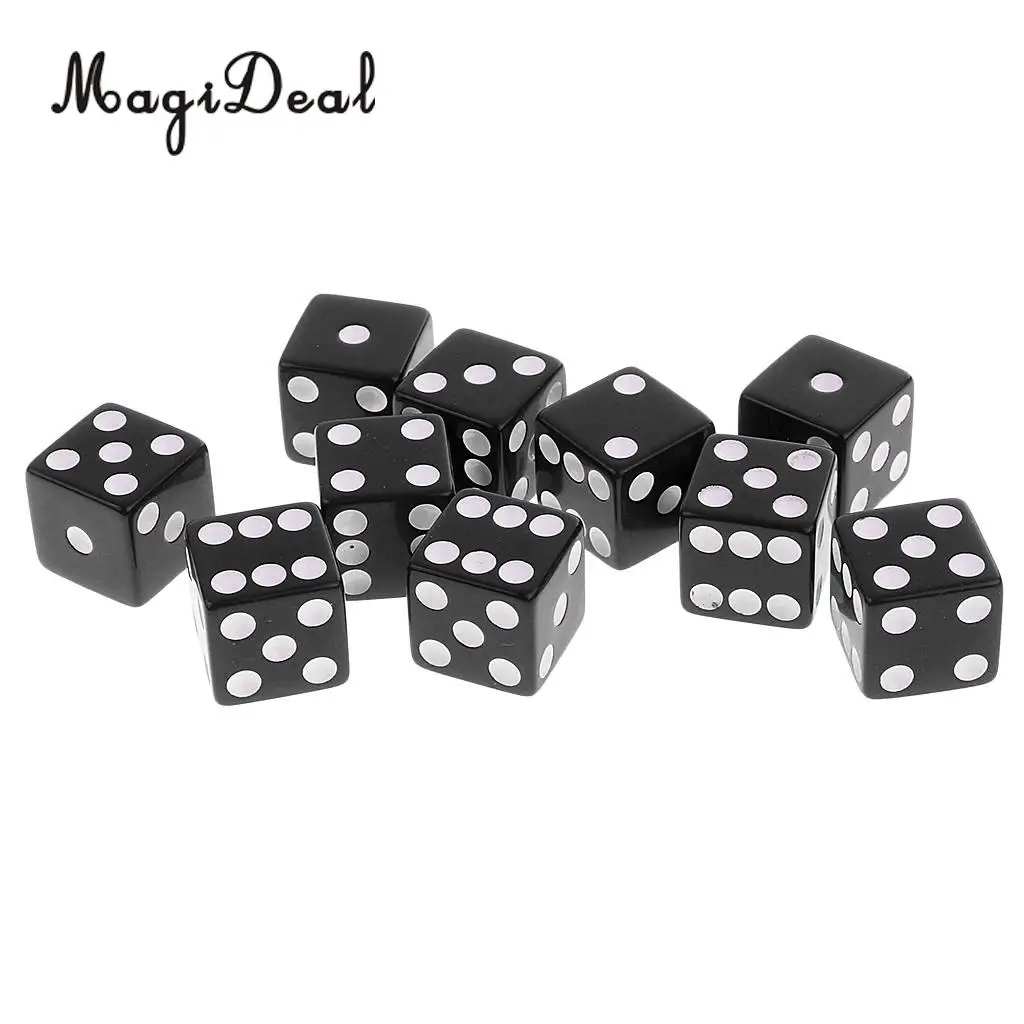Magiидеально 20 шт. шестигранный D6 кубик цифровой набор кубиков для D & RPG MTG игра