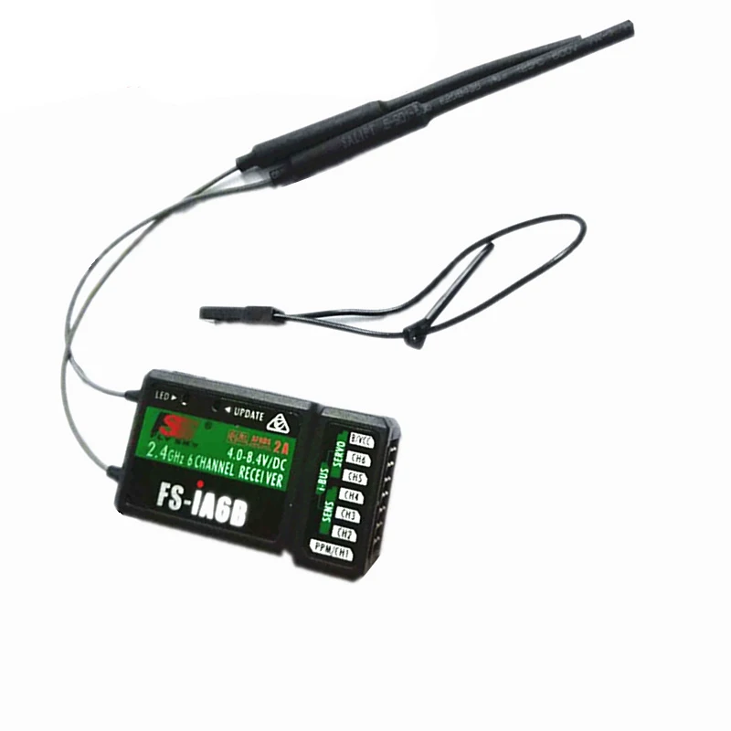 

FLYSKY iA6B 2.4G 6CH PPM Output With iBus Port Receiver For FLYSKY FS-i6 FS-i10 Helicopter Airplane FPV Racing Drone Transmitter