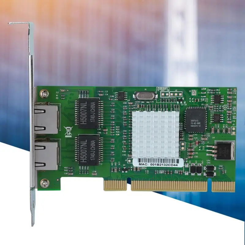 Для Intel 8492MT 82546EB PCI Dual Port Gigabit LAN Ethernet адаптер Сетевая карта NIC|Сетевые карты| |