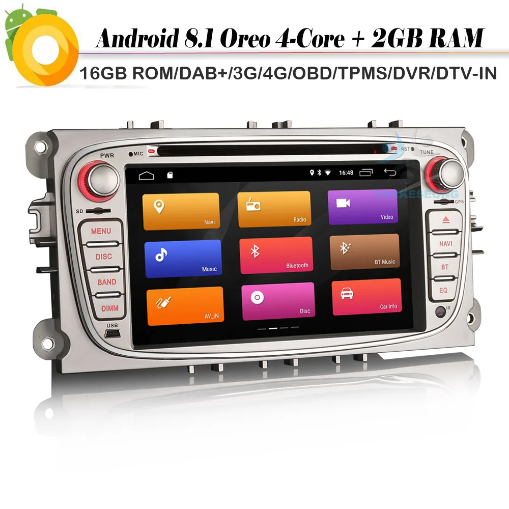 7 &quotDAB + четырехъядерный Android 8 1 Авторадио автомобильный стерео WiFi 4G DVD OBD