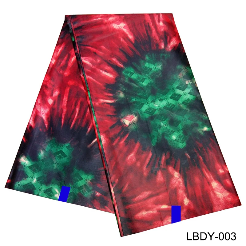 

African wax fabric 6 yards polyester bazin cire wax fabric with imagic printing perfect for party Christmas garments LBDY001-009