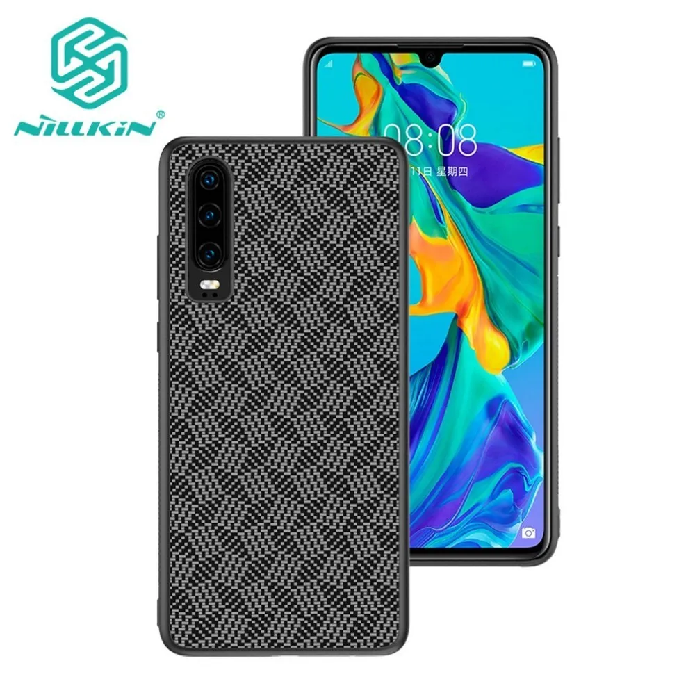 

Nillkin Synthetic fiber Carbon PC Back Cover for Huawei P30 Pro case ultra thin slim Cover for Huawei P30 Case