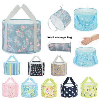 

Portable Washbasin Bucket Wash Basin Foldable Water Pot Footbath Sink Water Storage Bag Travel Camping Hiking