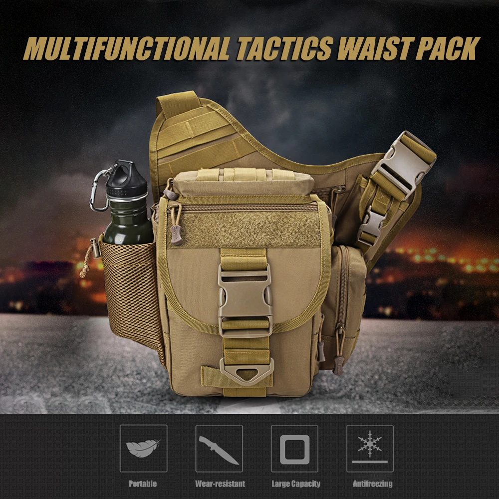 

Outdoor Tactical Safe Saddle Bag SLR Camera Bag Multifunctional Single Shoulder Water-resistant Backpack Camouflage Waist Pack