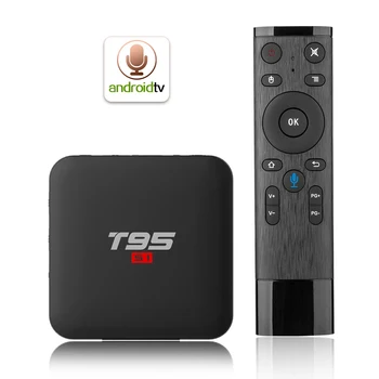 

Android 7.1 TV Box Amlogic S905W Smart TV Set Top Box T95 S1 Voice Remote Control 2GB/16GB 2.4G WiFi HD Media Player LED Display