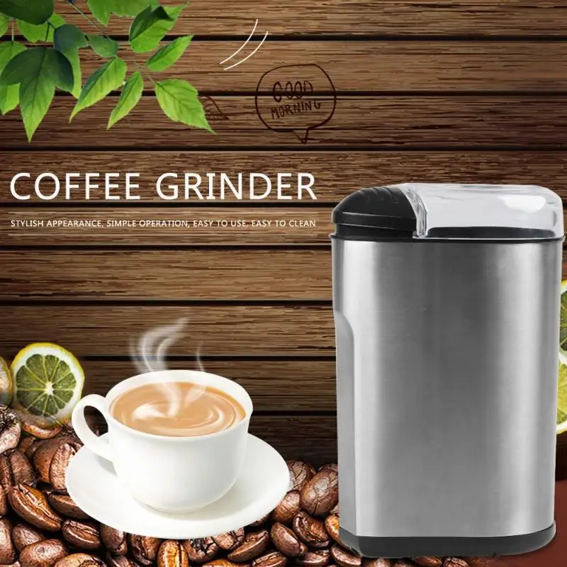 

Portable Mini Electric Coffee Grinder Maker Coffee Bean Grinding Machine Stainless Steel Adjustable Coffee Mill Easy Cleaning