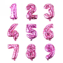 1 шт. 16 дюймов цифры фольги день рождения Свадебная вечеринка счастливый год Рождество украшение одет ребенок забавная надувная игрушка Синий Розовый
