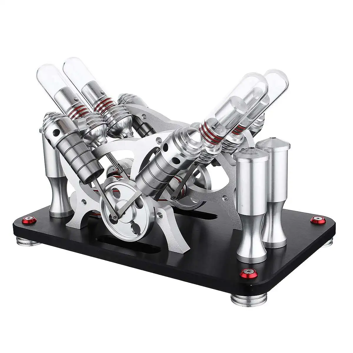 

SaiDi STEM Four-cylinder Engine External Combustion V4 Stirling Engine Model For Pediatric Science Experiments