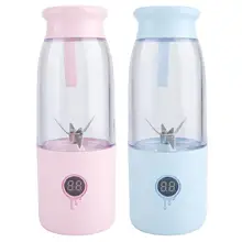 USB перезаряжаемая соковыжималка для фруктов, портативная электрическая соковыжималка для овощей, светодиодный дисплей, соковыжималка для дома, офиса, путешествий, 425 мл