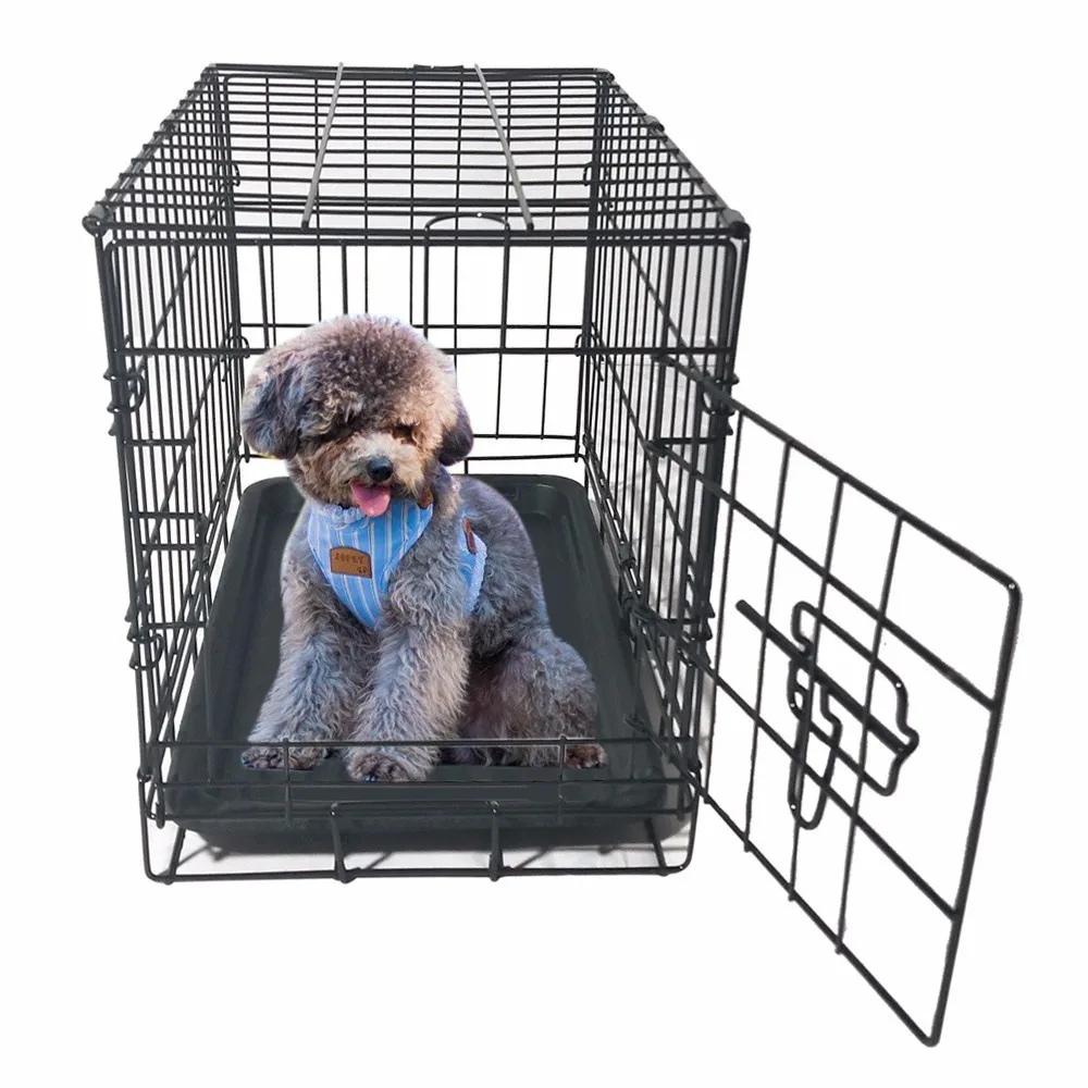 Latest High Quality Pet Kennel Cat Dog Folding Steel Crate Animal Playpen Wire Metal Cage Black Puppy Pet Puppy Dogs Cats Use Latest High Quality Pet Kennel Cat Dog Folding Steel Crate Animal Playpen Wire Metal Cage Black Puppy Pet Puppy Dogs Cats Use