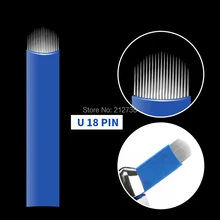 500 шт. 0,2 мм иглы для микроблейдинга 12 14 16 18 21 pinCF/U Перманентный макияж бровей Иглы для татуировки лезвие для 3D Ручка для вышивки