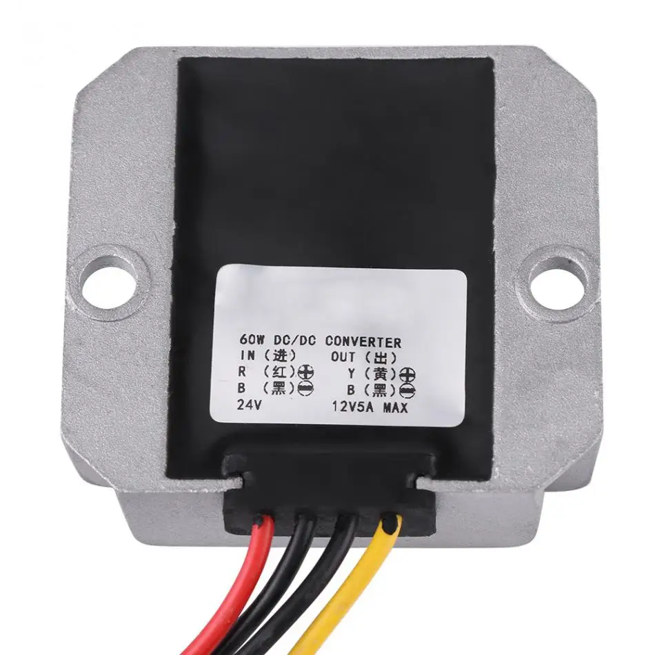 DC-DC Voltage Converter Buck Step Down Power Supply Module for Car Vehicle 24V To 12V 5A 60W