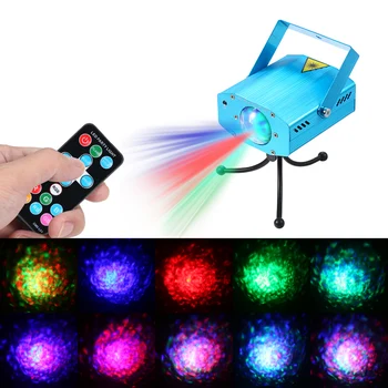 

With Remote DJ Stage Lamp LED Laser Pointer Disco Light Stage Party Lighting Shower Decorations home Christmas Laser Projector