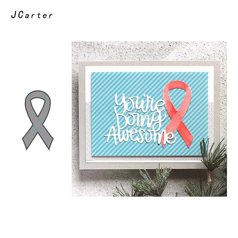 

JCarter Ribbon Streamer Shape Metal Cutting Dies for Scrapbooking DIY Album Embossing Folder Cards Maker Photo Template Stencil