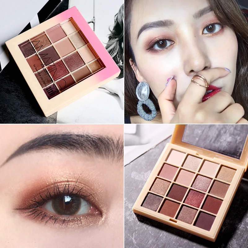 

Dreamemo 16 Color Eye Shadow Maple Leaf Rose Red Color Palette Make up Palette Matte Shimmer Pigmented Eye Shadow