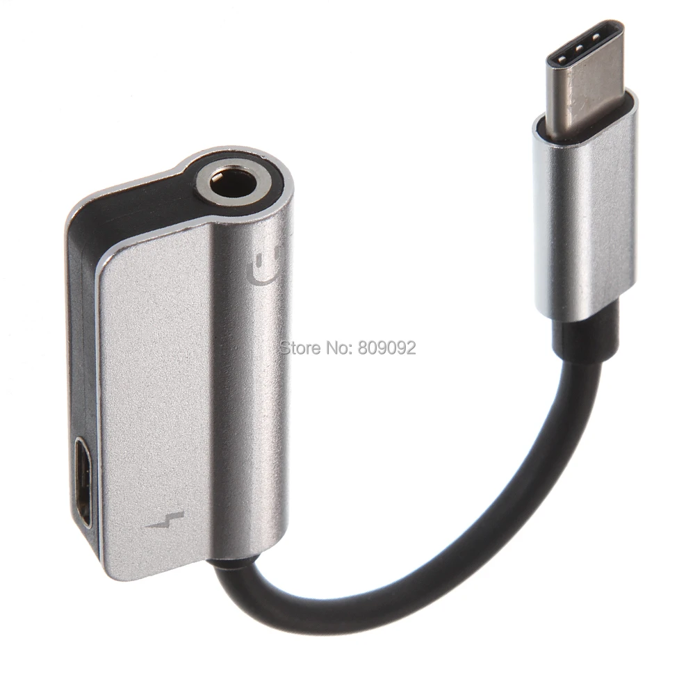 TYPE C 2 in 1 USB C to 3.5mm Jack Audio Cable Headphone Adapter Cord