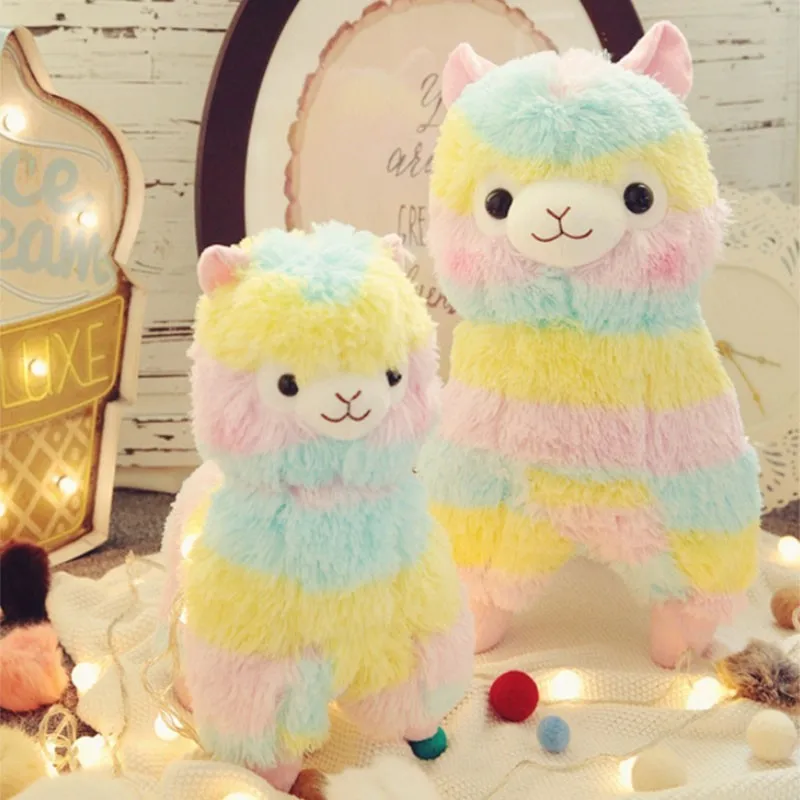 Брелок для ключей из альпаки Rainbow Alpacasso Kawaii Милая овечка лама мягкая плюшевая