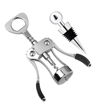 

IALJ Top Corkscrew Wine Opener And Wine Stopper Set 2Pcs By Dongzhi All-In-One Kitchenware Bottle Opener For Beer & Wine Bar T