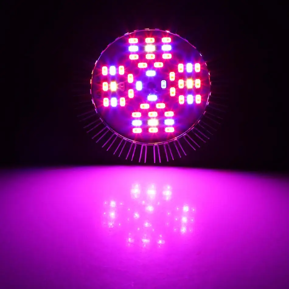 

48W LED E27 Hydroponic Plant Grow Light Full Spectrum LED Grow Lights Indoor Growing Lamp for Greenhouse High Quality