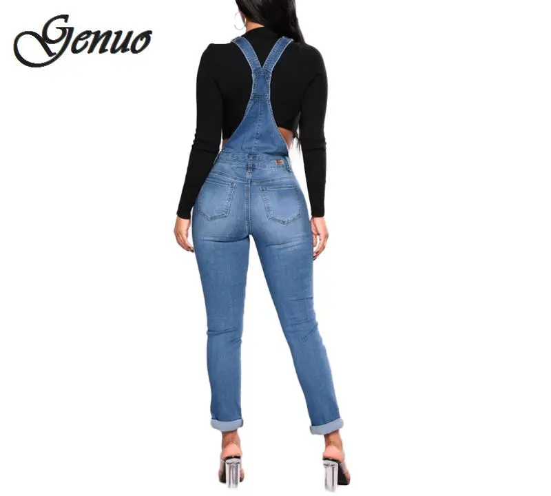 2019 New Women Denim Overalls Ripped Stretch Dungarees High Waist Long Jeans Pencil Pants Rompers Jumpsuit Blue Jeans Jumpsuits 2019 New Women Denim Overalls Ripped Stretch Dungarees High Waist Long Jeans Pencil Pants Rompers Jumpsuit Blue Jeans Jumpsuits