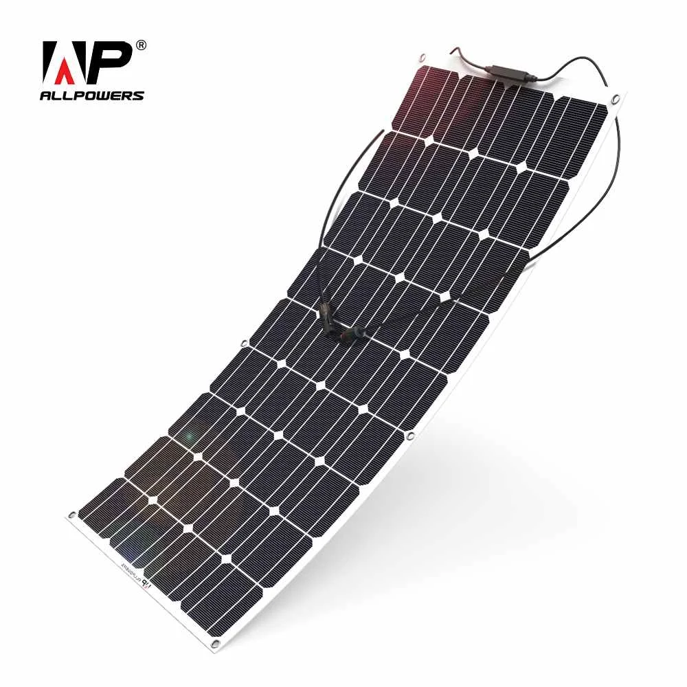 

ALLPOWERS Car Solar Panel Charger 100W 18V 12V Water/ Shock/ Dust Resistant Solar Charger for RV, Boat, Cabin, Tent Portable