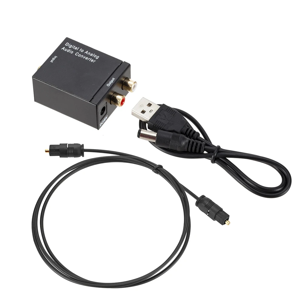 

Digital to Analog Audio Converter Audio Switch Box Optical to RCA AV Switcher Selector Box Coaxial Toslink Audio Converter