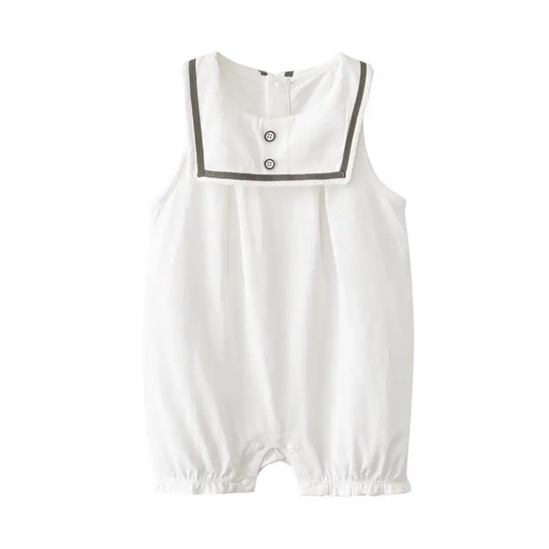 

Fairy Baby Summer Sleeveless Clothes Baby Girls White Color Rompers Cute One Pieces Playsuit for Kids Clothing Accessories