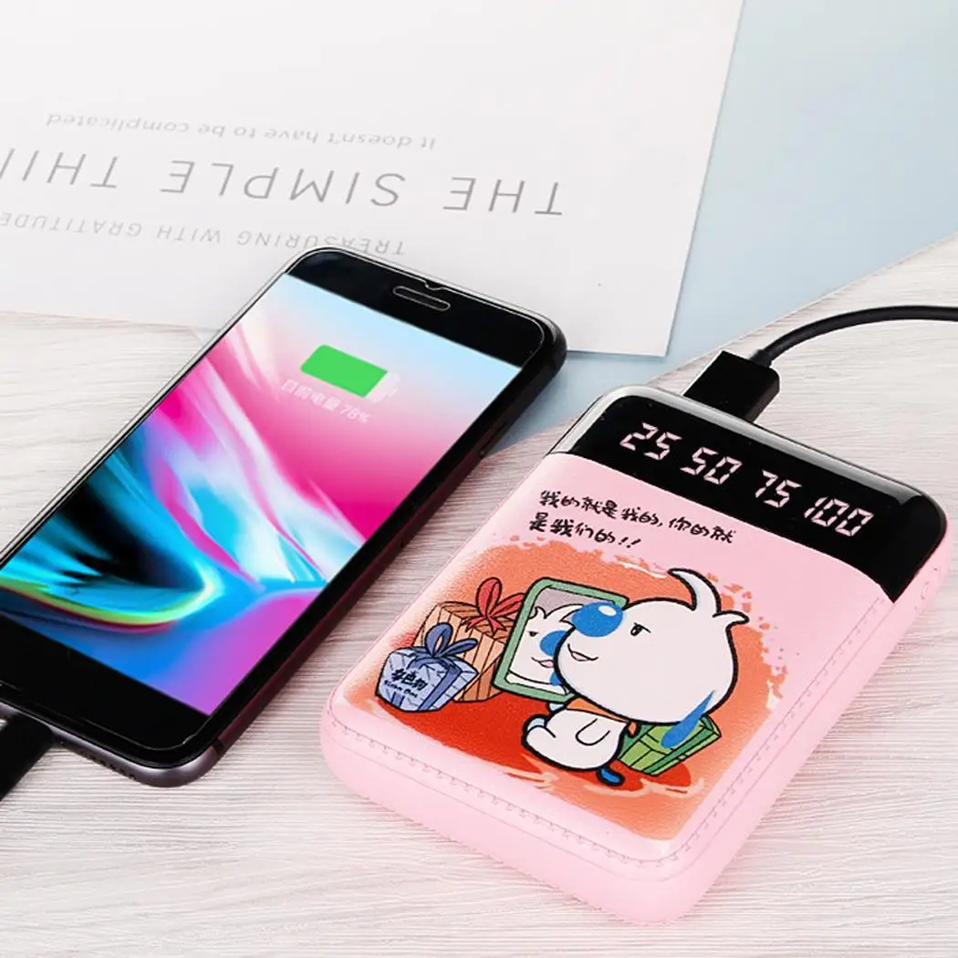 20000 mAh быстрой зарядки Мощность банк mi ni Симпатичные ультра тонкий Портативный
